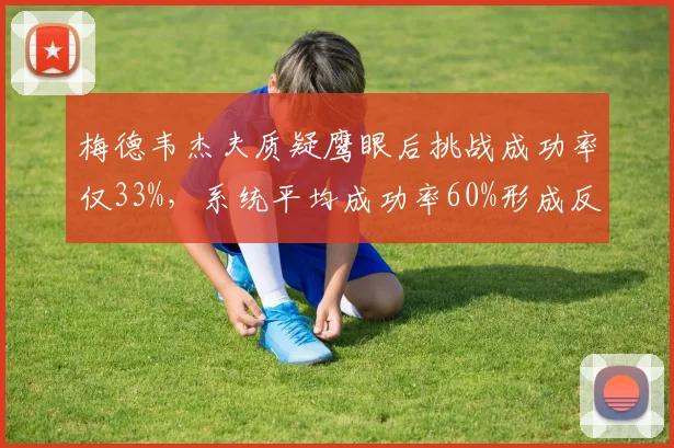 梅德韦杰夫质疑鹰眼后挑战成功率仅33%，系统平均成功率60%形成反差